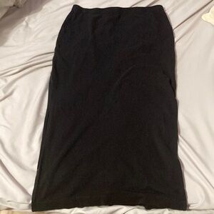 Gap long black pencil skirt with side slits